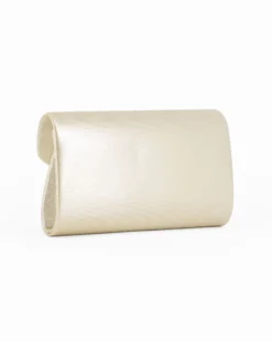 DIVAS - Pochette oro in luex con patta, tracolla removibile