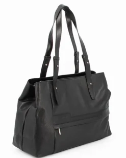 Divas- Shopping in VERA PELLE con zip orizzontale frontale, MADE IN ITALY