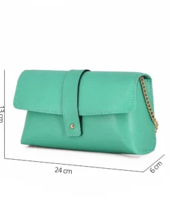 DIVAS - TRACOLLINA VERDE ACQUA IN PELLE