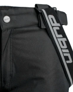 DUBIN - Pantalone da sci nero da uomo impermeabile traspirante antivento con bretelle regolabili