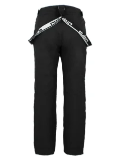 DUBIN - Pantalone da sci nero da uomo impermeabile traspirante antivento con bretelle regolabili