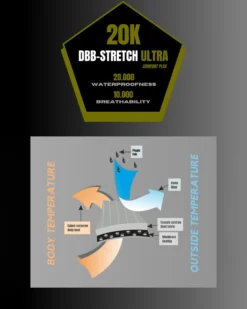 DUBIN - Pantalone da sci nero da uomo impermeabile traspirante antivento con bretelle regolabili