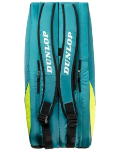 DUNLOP - BORSONE PORTA RACCHETTE CX CLUB X 6 TEAL VERDE PETROLIO, NERO E GIALLO, 10364027