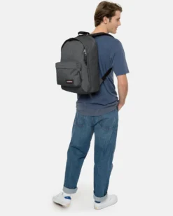 EASTPAK - Zaino OUT OF OFFICE grigio con tasca frontale e scomparto laptop