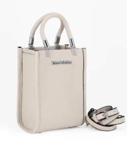 ENRICO COLLEZIONE -Tracollina beige a due manici