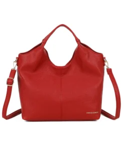 ENRICO COVERI - Borsa a mano rossa con tracolla removibile