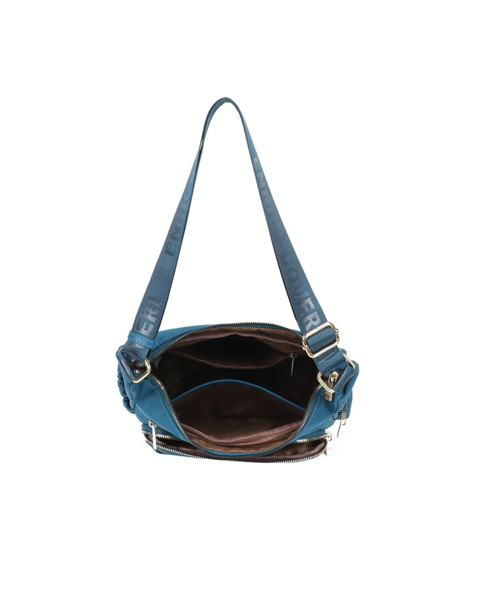 ENRICO COVERI - Borsa blu con tasche frontali e laterali