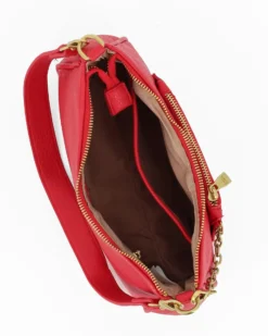 ENRICO COVERI - BORSA ROSSA A SPALLA CON POUCH RIMOVIBILE
