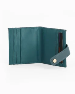 ENRICO COVERI - Portacarte blu da donna con pattina e logo
