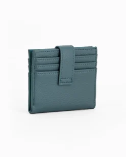 ENRICO COVERI - Portacarte blu da donna con pattina e logo
