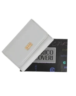 ENRICO COVERI - Portafoglio grigio da donna con patta