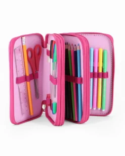 FIAT 500 - ASTUCCIO ROSA 3 ZIP CON PENNARELLI GIOTTO TURBOCOLOR