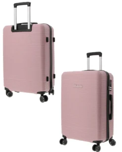 FIAT 500 - TROLLEY ROSA IN ABS 4 RUOTE CON COMBINAZIONE TSA