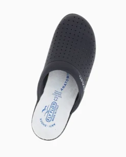 FLY FLOT - Ciabatta sanitaria blu in VERA PELLE da donna - MADE IN ITALY