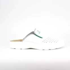 FLY FLOT - Ciabatta sanitaria bianca in VERA PELLE da uomo - MADE IN ITALY