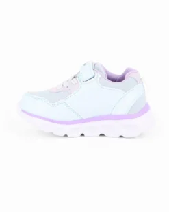 FROZEN - Sneakers celeste da bimba con luci e strappo, numerata 20/25