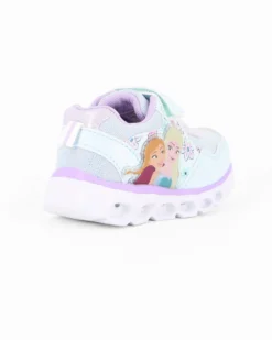 FROZEN - Sneakers celeste da bimba con luci e strappo, numerata 20/25