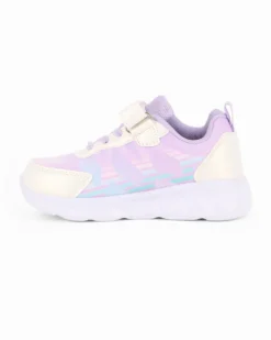 FROZEN - Sneakers lilla da bambina con luci e strappo, numerata 24/30
