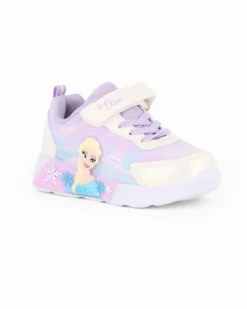 FROZEN - Sneakers lilla da bambina con luci e strappo, numerata 24/30