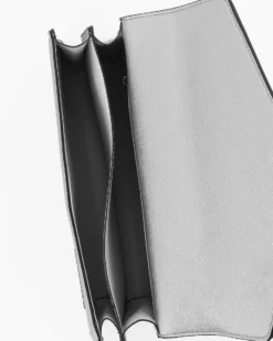 GIANMARCI VENTURI - Borsa tracolla argento con fibbia sulla patta
