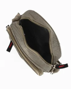 GIANMARCO VENTURI - Borsello beige con due tasche frontali e una tasca posteriore