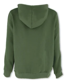GIANMARCO VENTURI - Felpa con cappuccio verde militare da uomo full zip