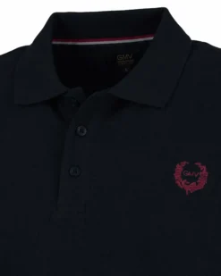 GIANMARCO VENTURI - Polo mezza manica blu scuro