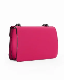 GIANMARCO VENTURI - TRACOLLA FUXIA DOPPIO SCOMPARTO CON ACCESSORIO SULLA PATTA