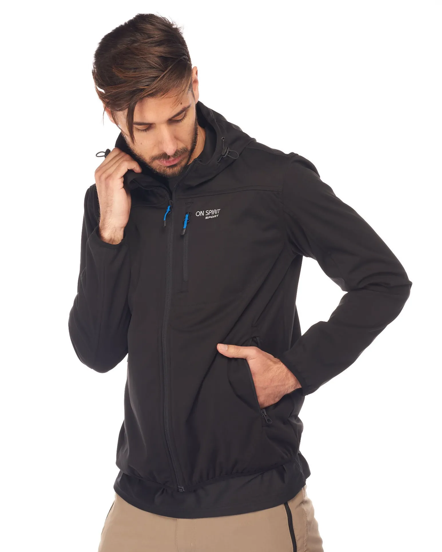 GIUBBINO C/CAPP.SOFTSHELL BLACK