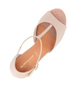 GLOBODANCE - Scarpa da ballo nude con sottopiede in VERA PELLE memory foam, tacco 7,5CM
