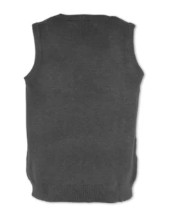 GMV - GILET SMANICATO GRIGIO CON SCOLLO A V IN MAGLIA