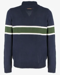 GMV - MAGLIONE MEZZA ZIP BLU NOTTE E VERDE MILITARE DA UOMO