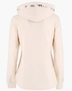 GOLA - FELPA CON CAPPUCCIO FULL ZIP CREMA DA DONNA
