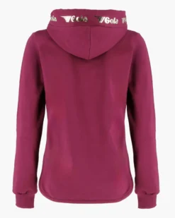 GOLA - FELPA CON CAPPUCCIO FULL ZIP PRUGNA DA DONNA