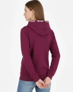 GOLA - FELPA CON CAPPUCCIO FULL ZIP PRUGNA DA DONNA