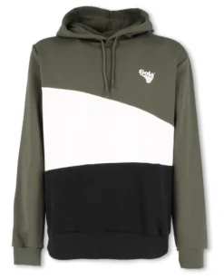 GOLA - Felpa con cappuccio verde militare/panna/nero da uomo