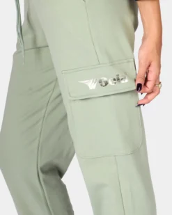 GOLA -PANTALONE VERDE CHIARO DA DONNA CON TASCONI E POLSINO