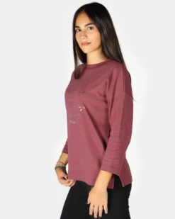 GOLA - TSHIRT PRUGNA MANICA A 3/4 CON SCRITTE