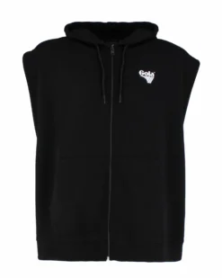 GOLA - UOMO GILET NERA IN FELPA FULL ZIP