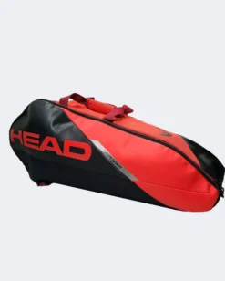 HEAD - Borsone da tennis rosso e nero 6 racchette con doppio sistema di trasporto