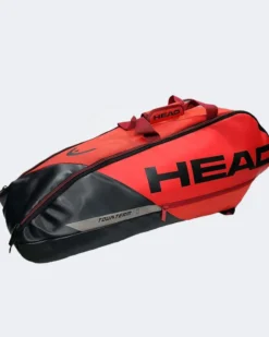 HEAD - Borsone da tennis rosso e nero 6 racchette con doppio sistema di trasporto