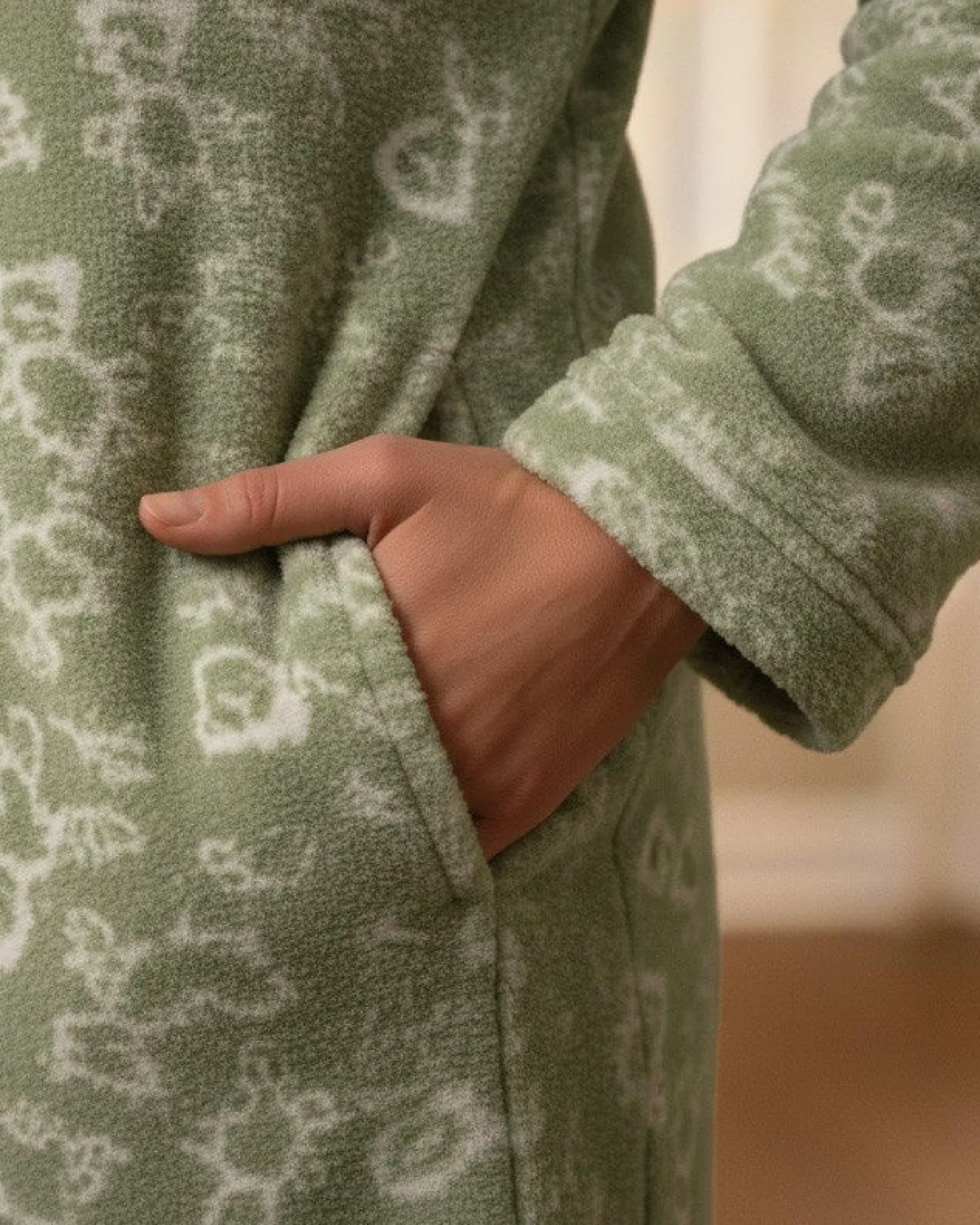 INFIORE - VESTAGLIA HAPPY BEAR CON BOTTONI VERDE  DA DONNA