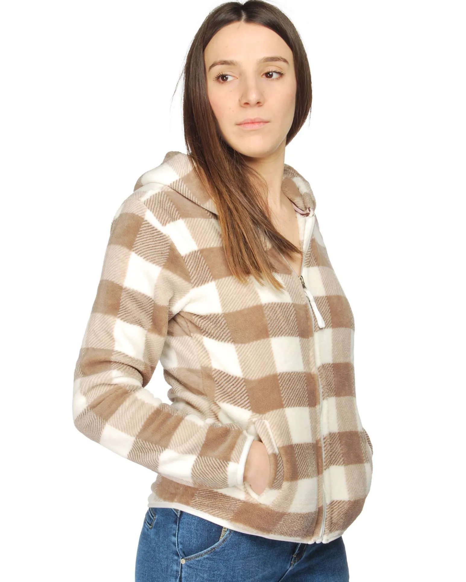 JACKET C/CAPP.EMMA BEIGE AOP TARTAN