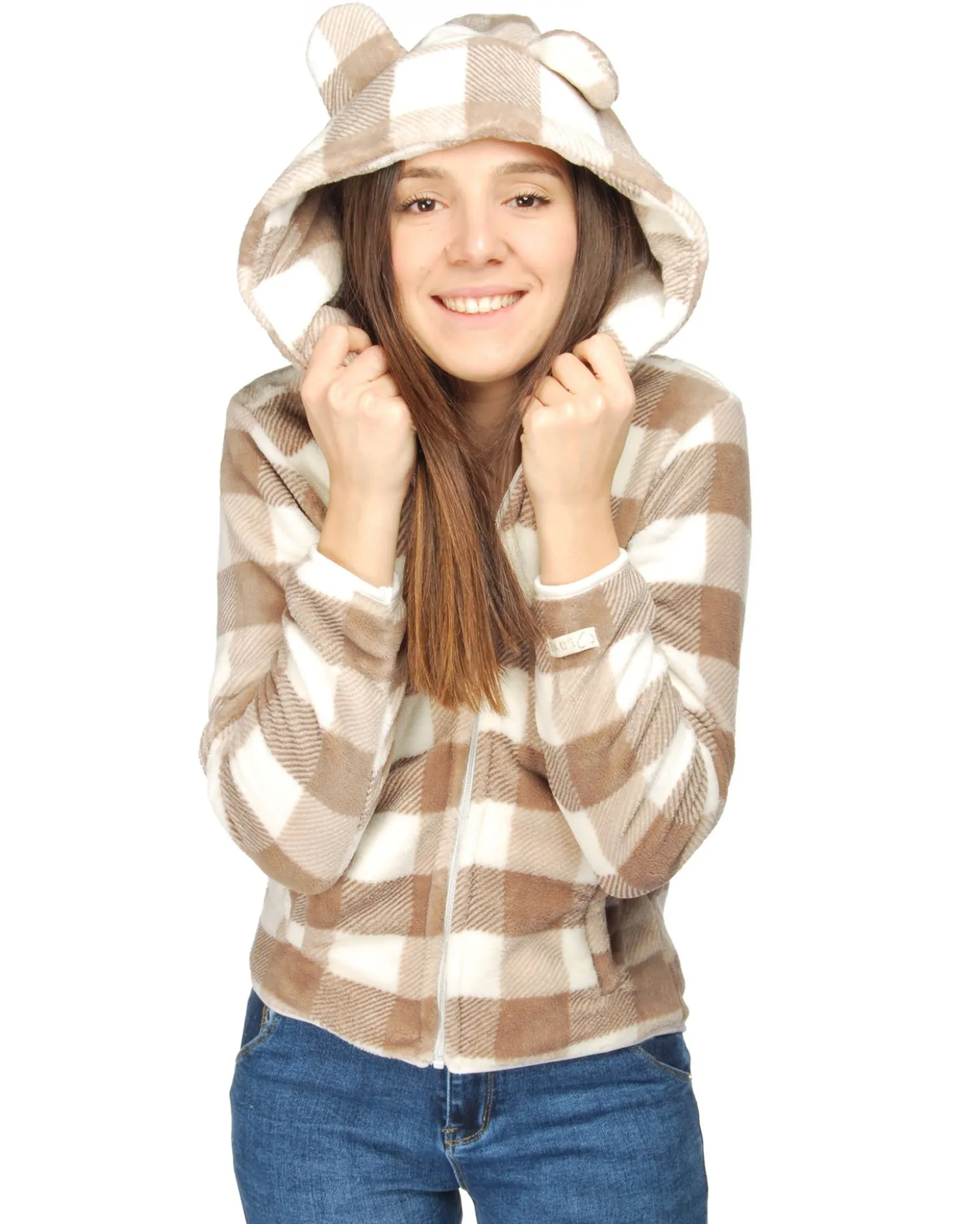 JACKET C/CAPP.EMMA BEIGE AOP TARTAN