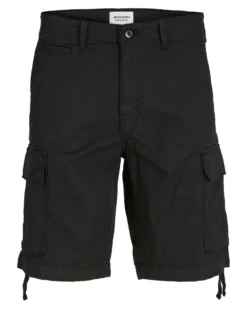 JACK&JONES - Bermuda cargo neri 5 tasche