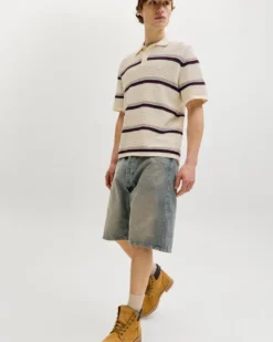 JACK & JONES - BERMUDA IN JEANS BAGGY ALEX BLUE DENIM DA UOMO