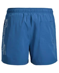 JACK&JONES - Boxer mare Maui Wave blu con logo laterale