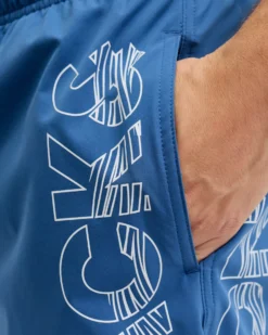 JACK&JONES - Boxer mare Maui Wave blu con logo laterale