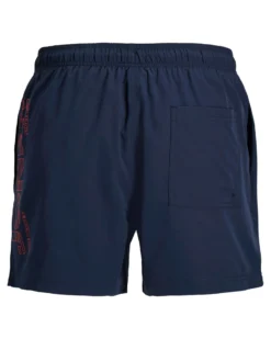 JACK&JONES - Boxer mare Maui Wave blu scuro con logo laterale