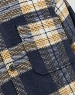JACK&JONES - CAMICIA DI FLANELLA A QUADRI BLU E GIALLA